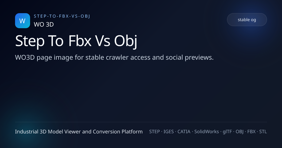 STEP 转 FBX 还是 OBJ 主图