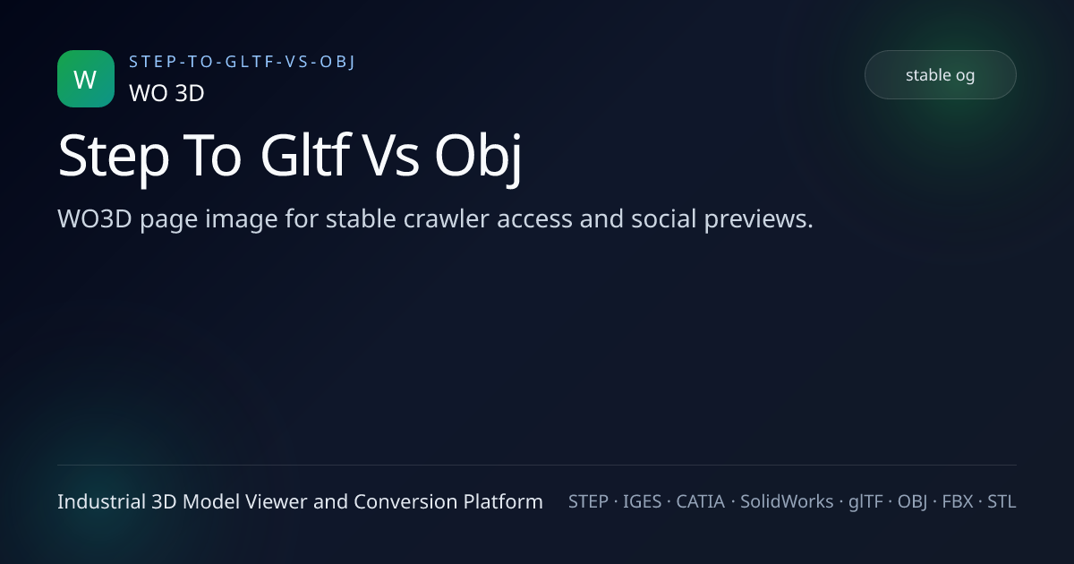 STEP 转 glTF 还是 OBJ 主图
